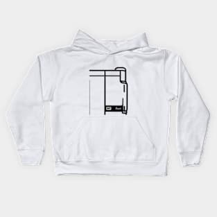 Minimalist Retro Bus Line Art T-Shirt Design No. 805 Kids Hoodie